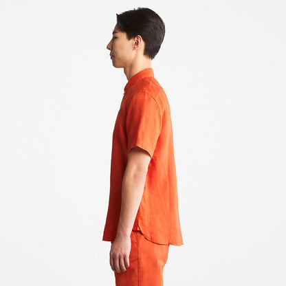 Mens Timberland Mill River Short-Sleeve Shirt for Men in Orange