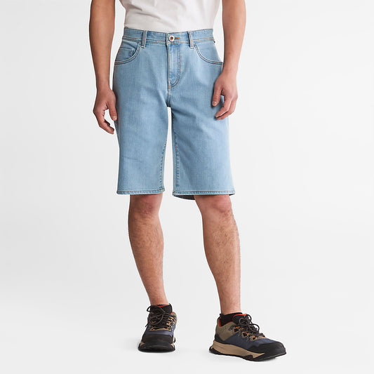 Mens Timberland Canobie Lake Denim Shorts for Men in Blue