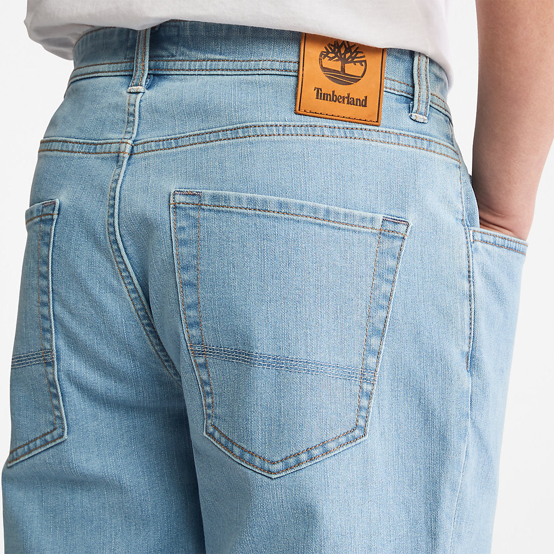 Mens Timberland Canobie Lake Denim Shorts for Men in Blue