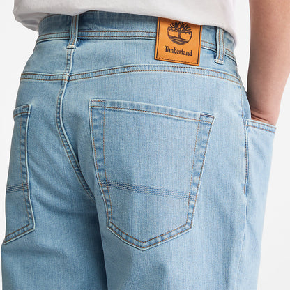 Mens Timberland Canobie Lake Denim Shorts for Men in Blue