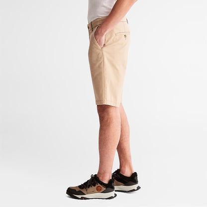 Mens Timberland Squam Lake Stretch Chino Shorts for Men in Beige