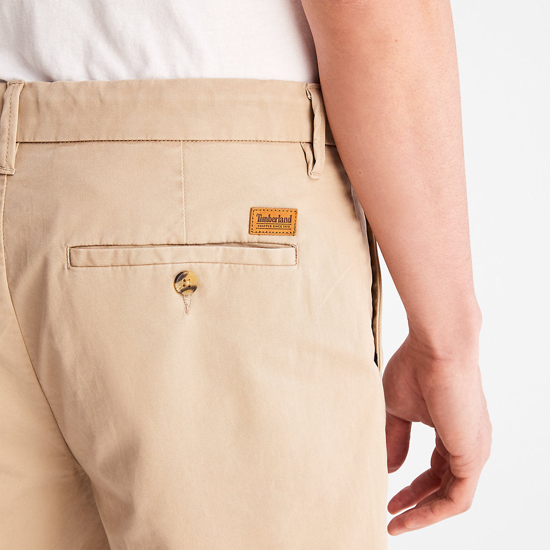 Mens Timberland Squam Lake Stretch Chino Shorts for Men in Beige