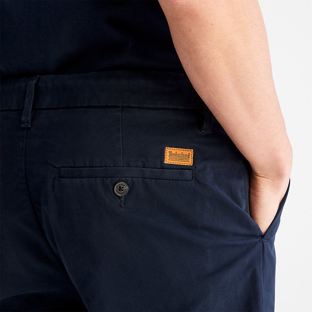 Mens Timberland Squam Lake Stretch Chino Shorts for Men in Navy