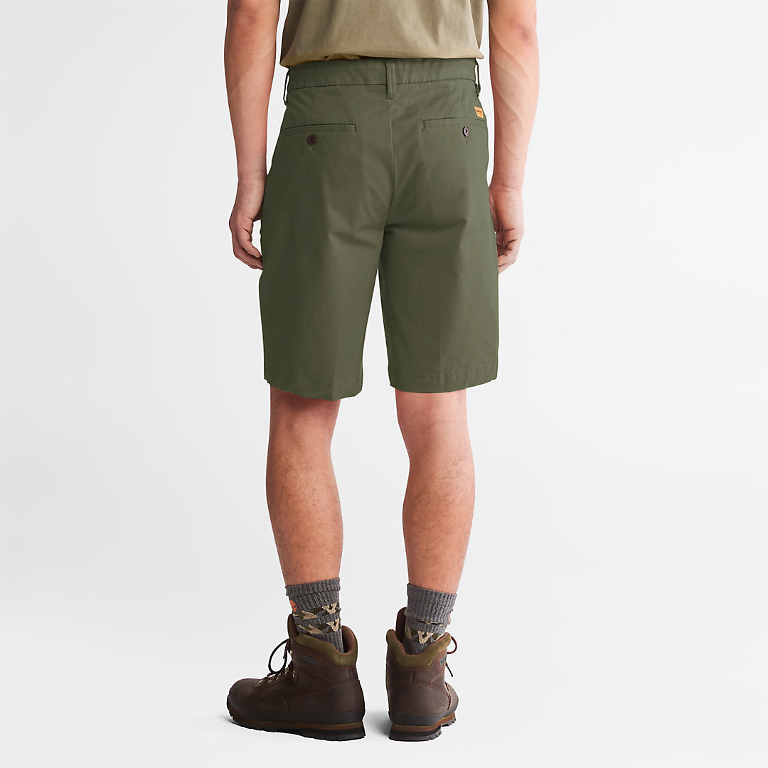 Mens Timberland Squam Lake Stretch Chino Shorts for Men in Green