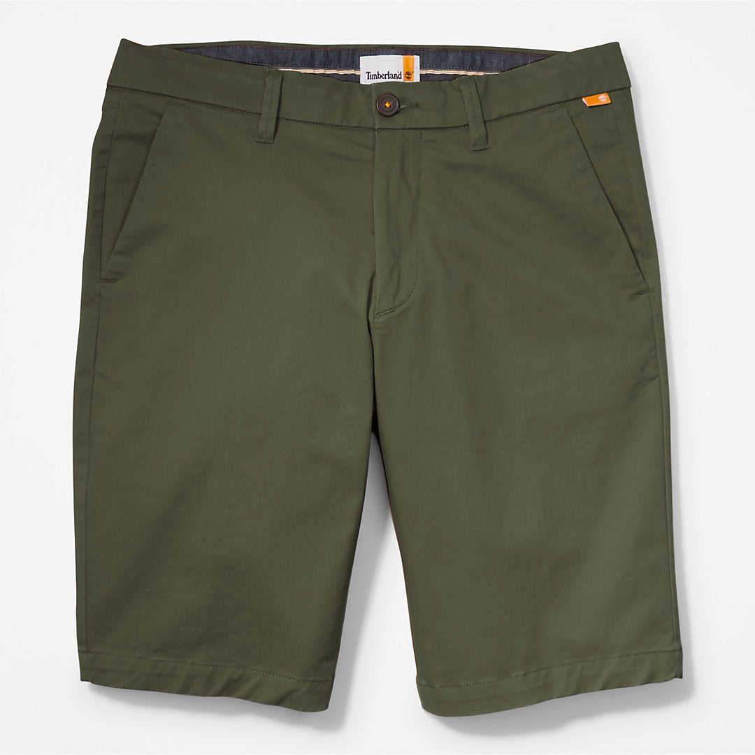Mens Timberland Squam Lake Stretch Chino Shorts for Men in Green