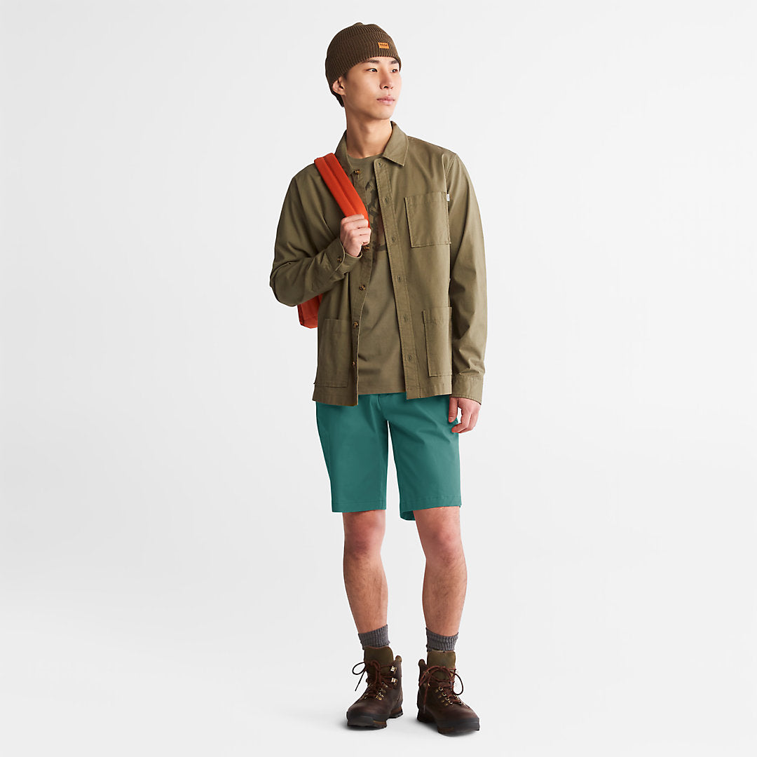 Mens Timberland Squam Lake Stretch Chino Shorts for Men in Green