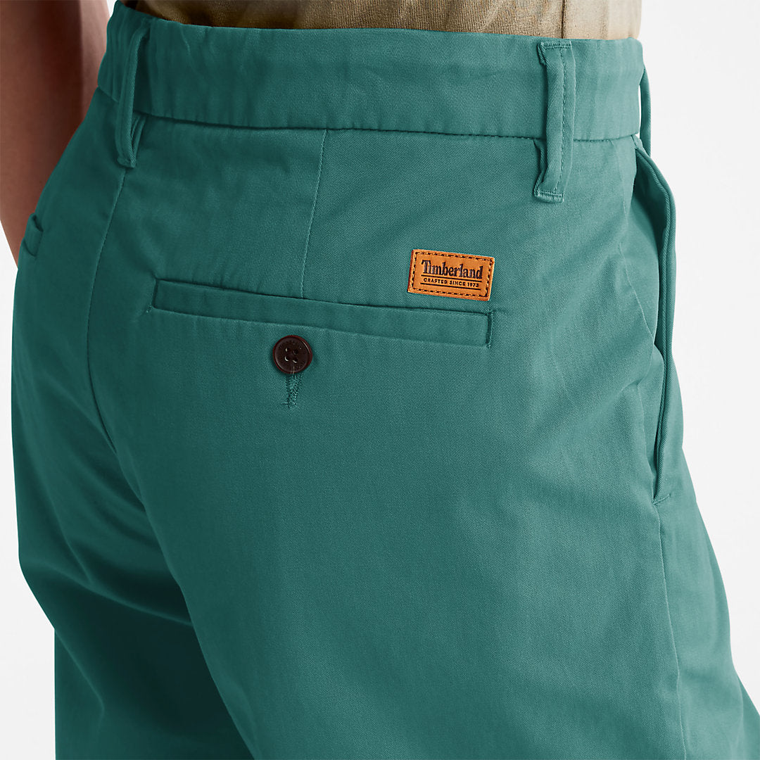 Mens Timberland Squam Lake Stretch Chino Shorts for Men in Green