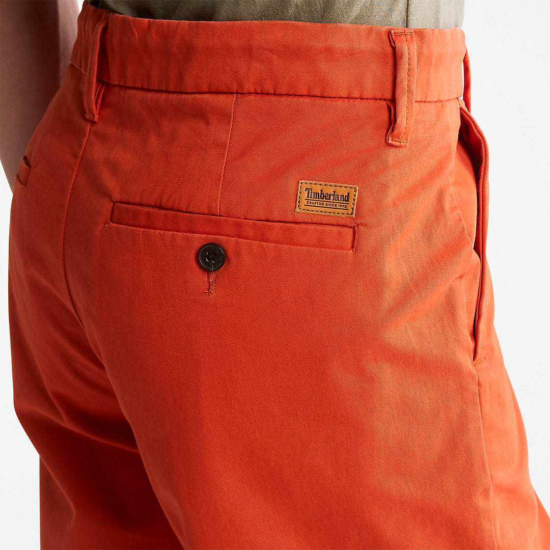 Mens Timberland Squam Lake Stretch Chino Shorts for Men in Orange