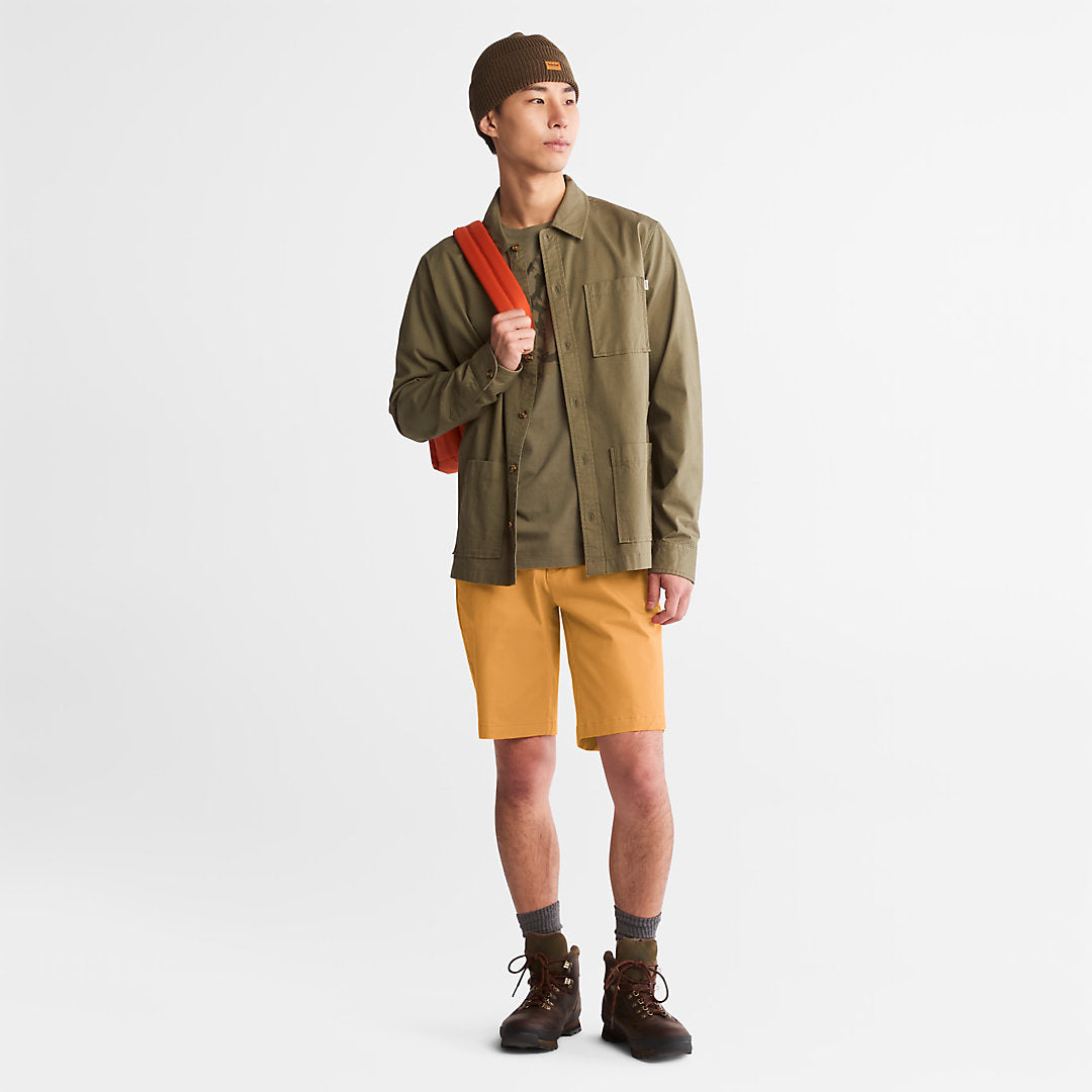 Mens Timberland Squam Lake Stretch Chino Shorts for Men in Orange