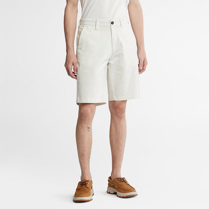 Mens Timberland Squam Lake Stretch Chino Shorts for Men in White