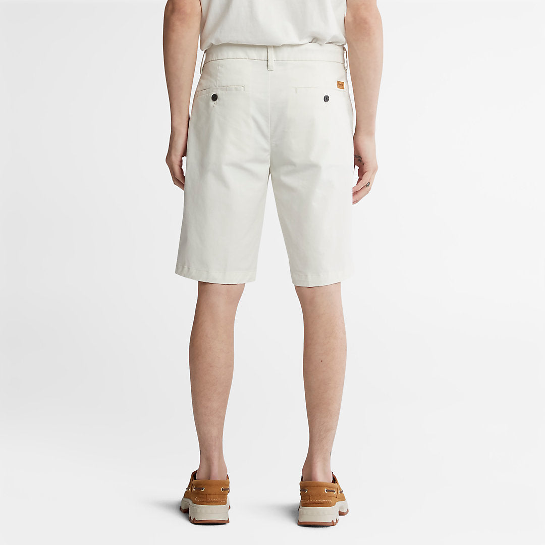 Mens Timberland Squam Lake Stretch Chino Shorts for Men in White
