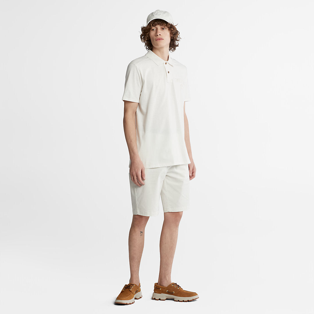 Mens Timberland Squam Lake Stretch Chino Shorts for Men in White
