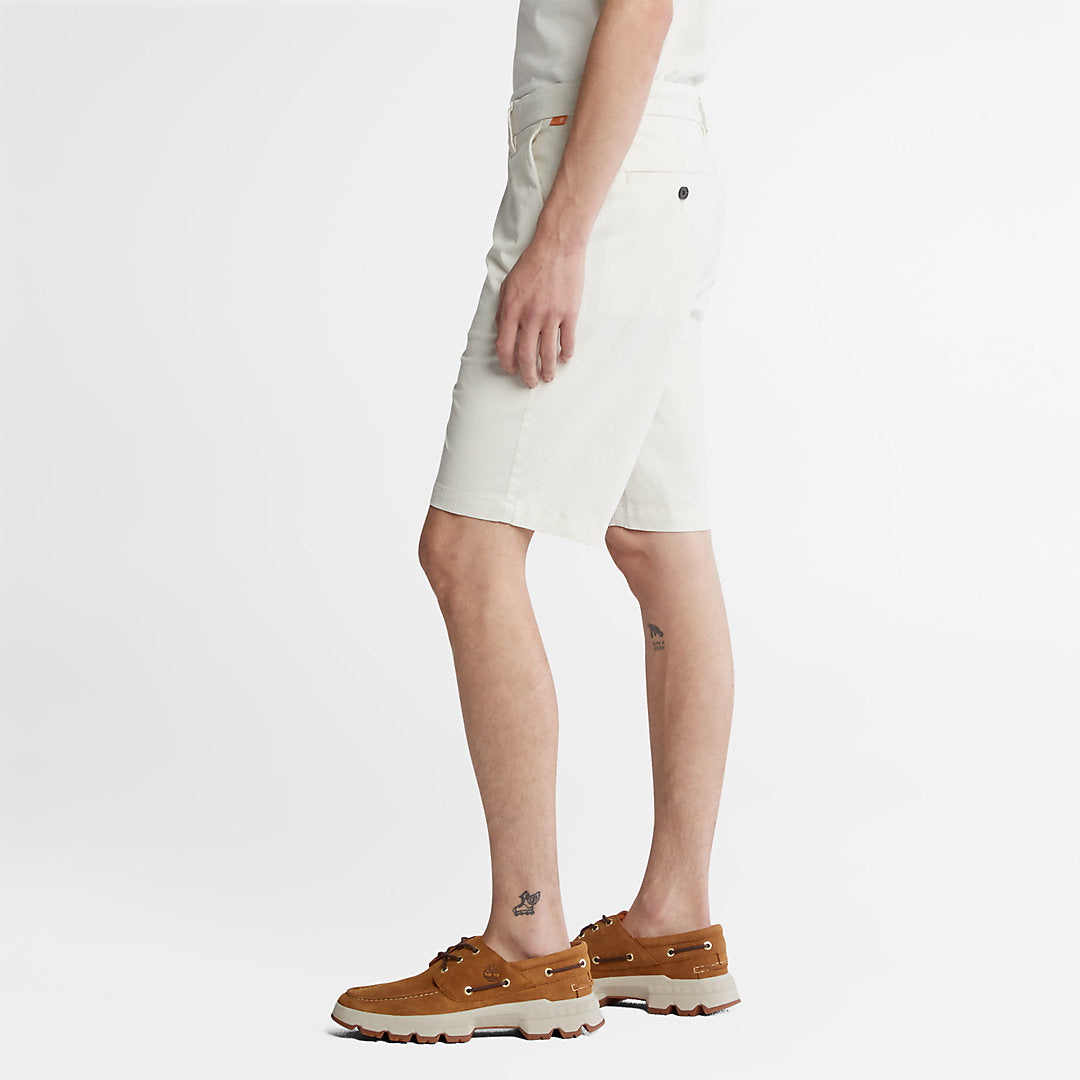 Mens Timberland Squam Lake Stretch Chino Shorts for Men in White