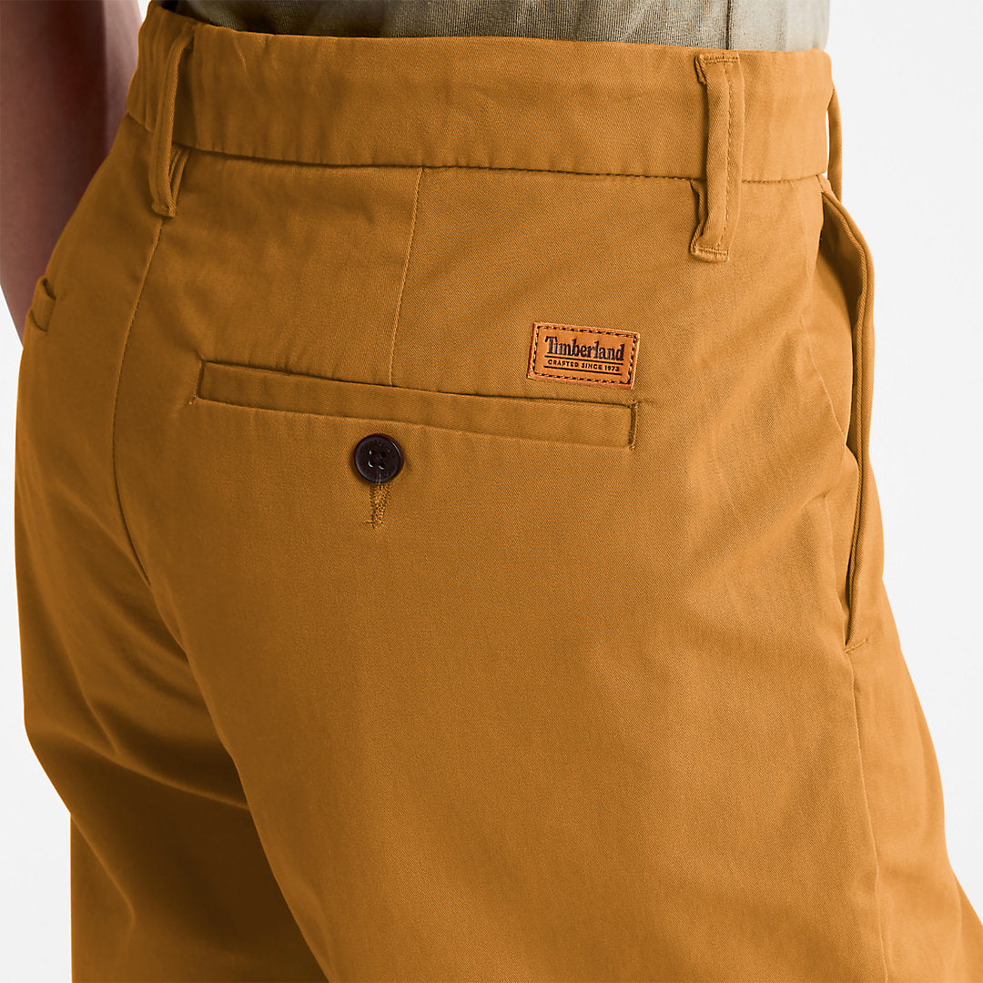Mens Timberland Squam Lake Stretch Chino Shorts for Men in Dark Yellow