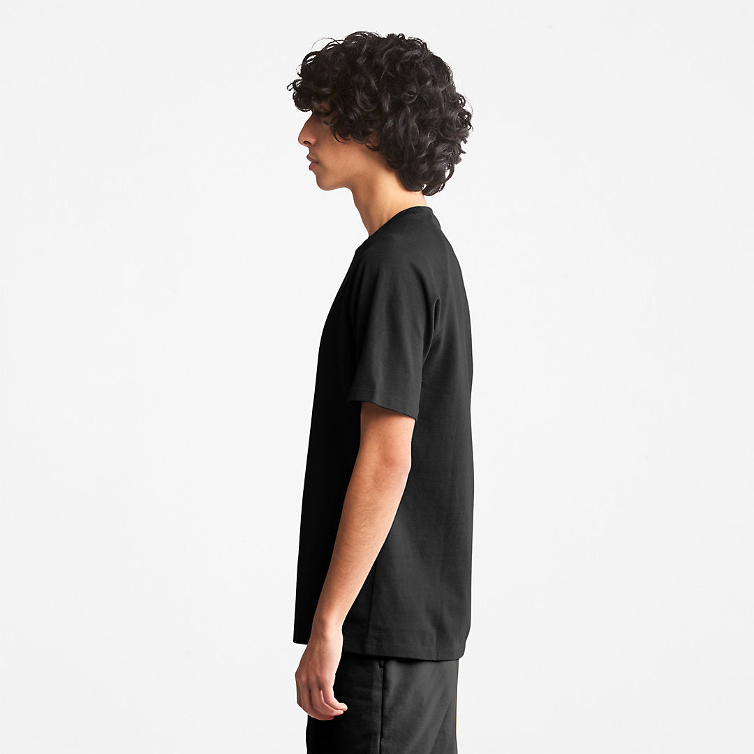 Mens Timberland Heavyweight Logo T-Shirt for Men in Black