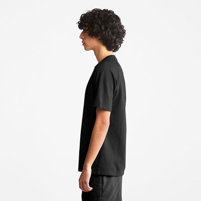 Mens Timberland Heavyweight Logo T-Shirt for Men in Black