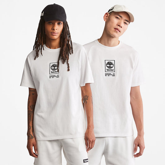 Mens Timberland Heavyweight Logo T-Shirt for Men in White