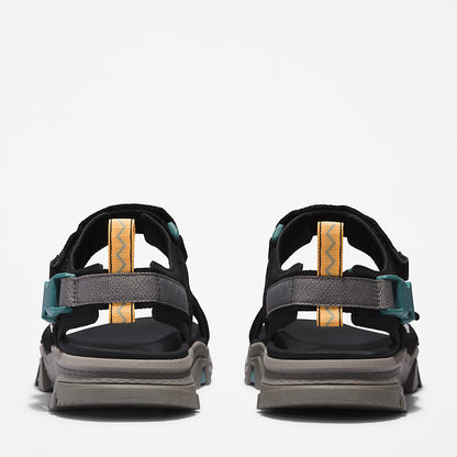 Mens Timberland Garrison Trail Webbing-strap Sandal for Men in Black