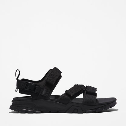 Mens Timberland Garrison Trail Webbing-strap Sandal for Men in Monochrome Black