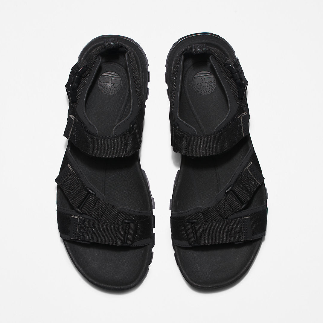 Mens Timberland Garrison Trail Webbing-strap Sandal for Men in Monochrome Black