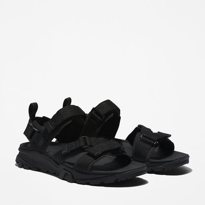 Mens Timberland Garrison Trail Webbing-strap Sandal for Men in Monochrome Black