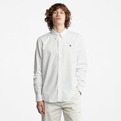 Mens Timberland Pleasant River Slim Oxford Shirt for Men in White