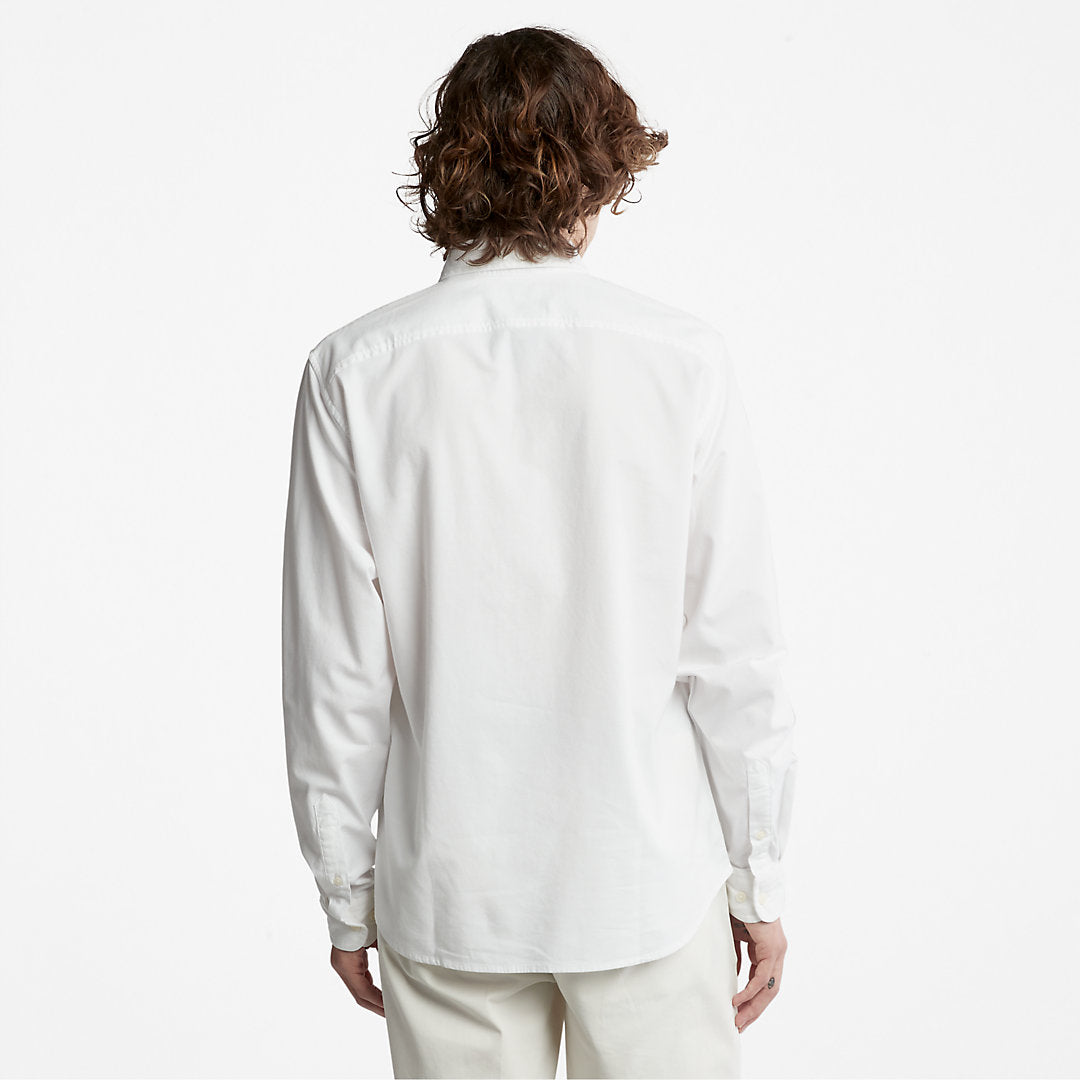 Mens Timberland Pleasant River Slim Oxford Shirt for Men in White