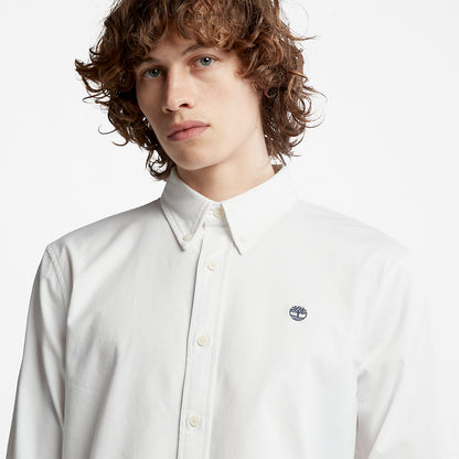 Mens Timberland Pleasant River Slim Oxford Shirt for Men in White