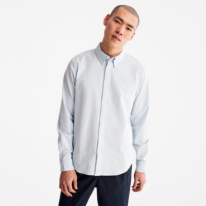 Mens Timberland Pleasant River Slim Oxford Shirt for Men in Light Blue