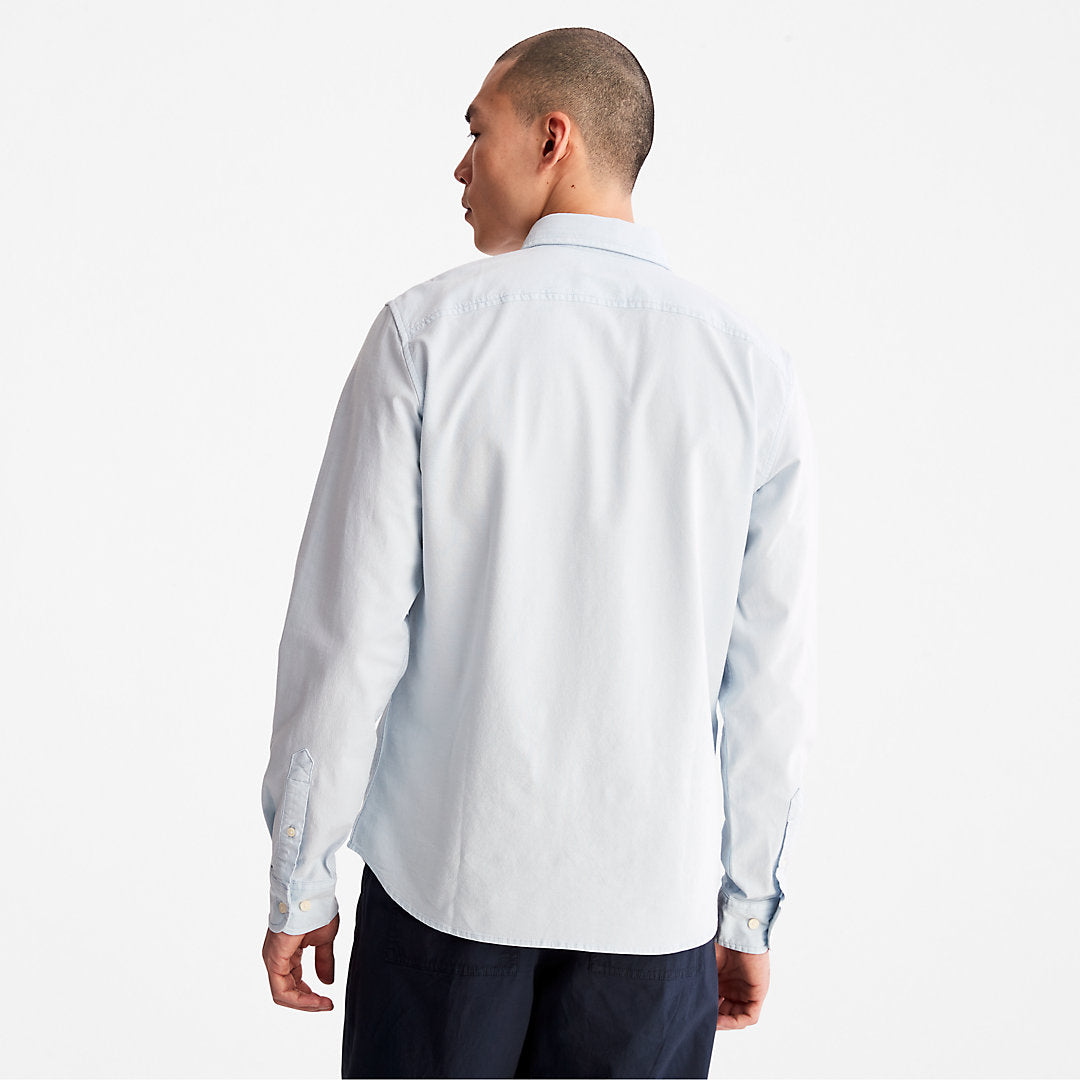 Mens Timberland Pleasant River Slim Oxford Shirt for Men in Light Blue