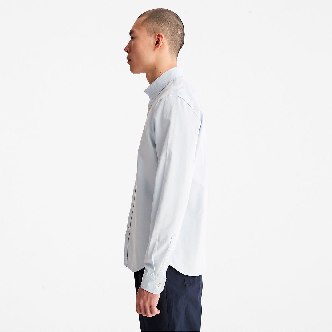 Mens Timberland Pleasant River Slim Oxford Shirt for Men in Light Blue