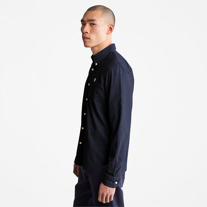 Mens Timberland Pleasant River Slim Oxford Shirt for Men in Navy