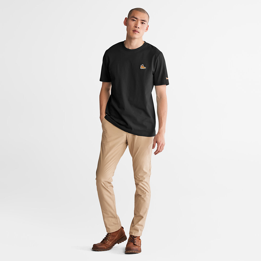 Mens Timberland Boot Logo T-Shirt for Men in Black