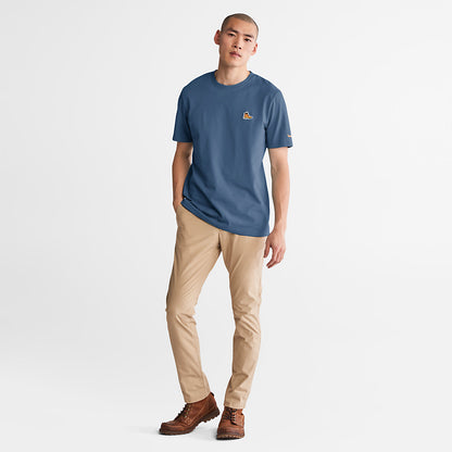 Mens Timberland Boot-Logo T-Shirt for Men in Navy
