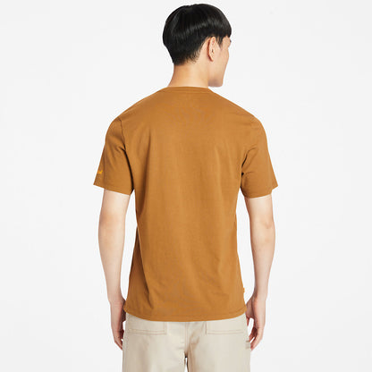 Mens Timberland Organic Cotton Boot T-Shirt for Men in Brown