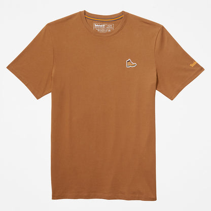 Mens Timberland Organic Cotton Boot T-Shirt for Men in Brown