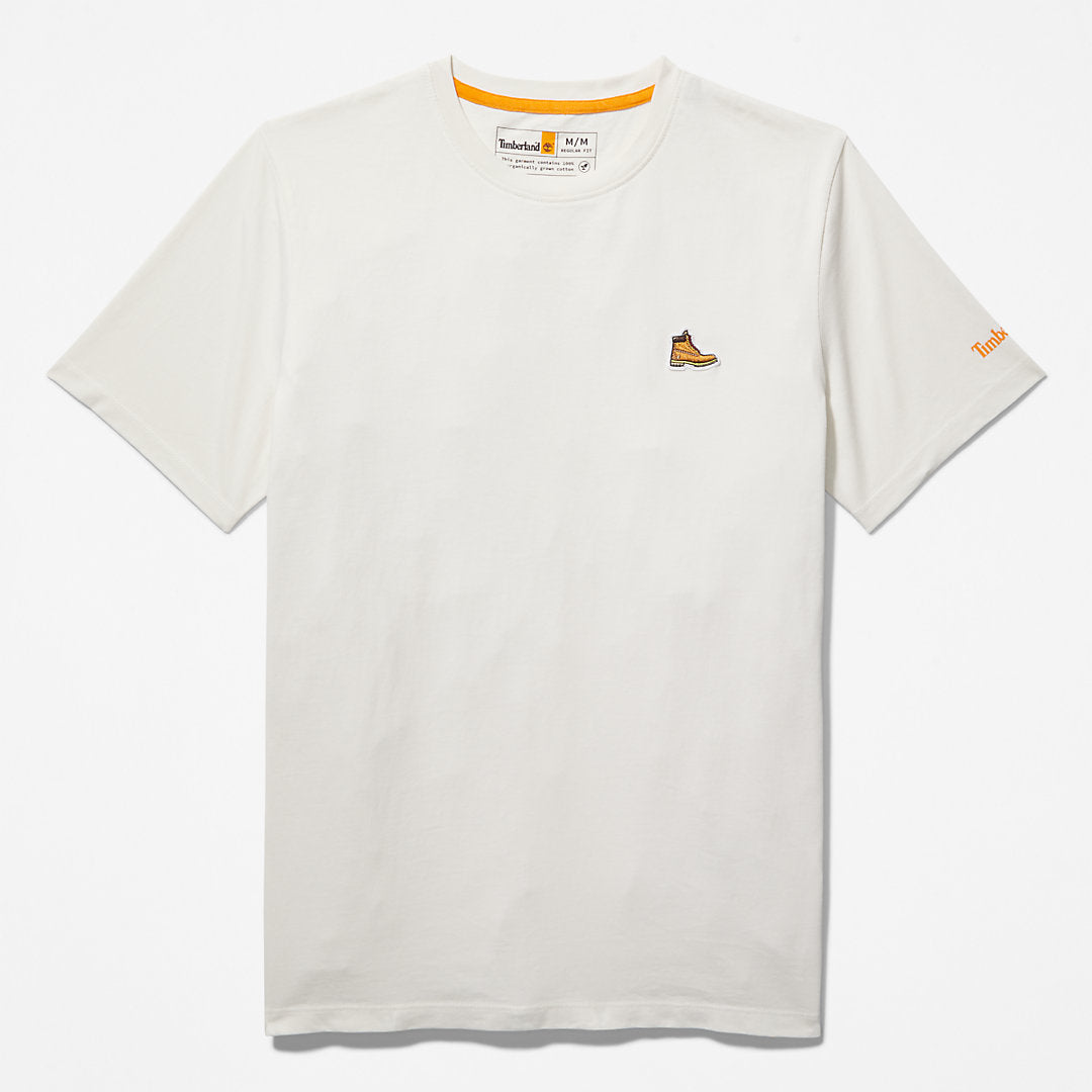 Mens Timberland Boot-Logo T-Shirt for Men in White