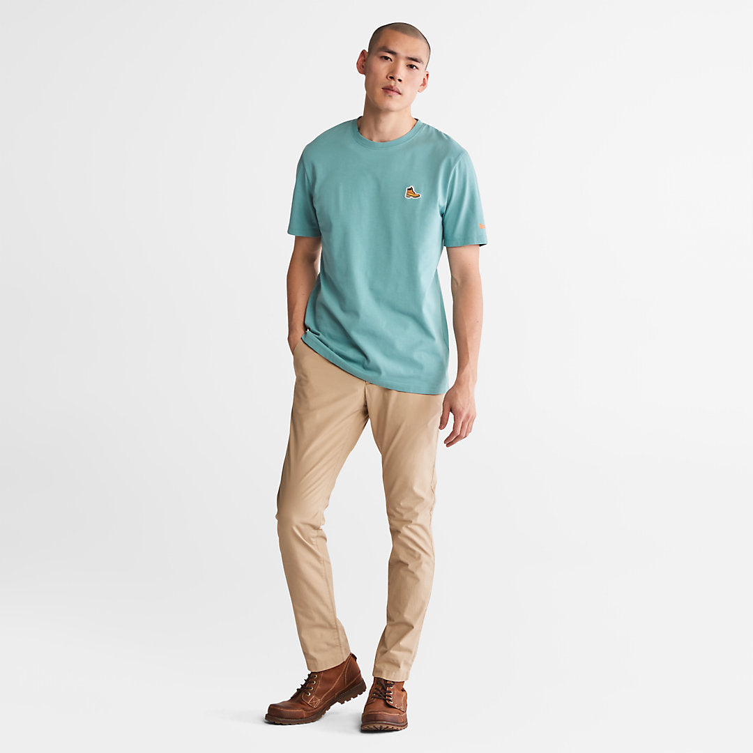 Mens Timberland Boot-Logo T-Shirt for Men in Blue