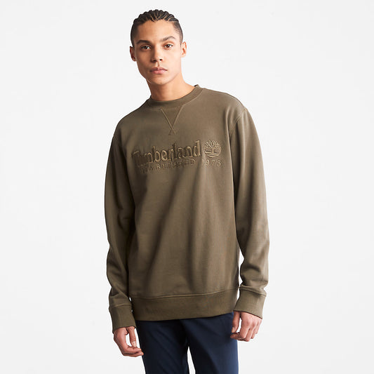 Mens Timberland Outdoor Heritage Crewneck Sweatshirt for Men in Dark Green
