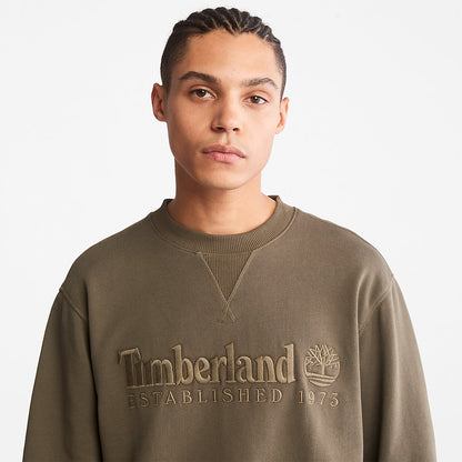 Mens Timberland Outdoor Heritage Crewneck Sweatshirt for Men in Dark Green