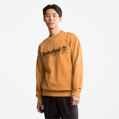 Mens Timberland Outdoor Heritage Crewneck Sweatshirt for Men in Dark Yellow