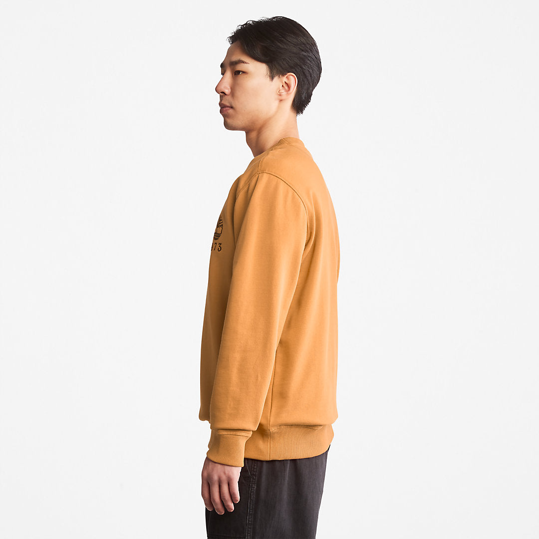 Mens Timberland Outdoor Heritage Crewneck Sweatshirt for Men in Dark Yellow