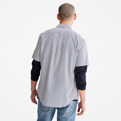 Mens Timberland SS Seersucker Shirt for Men in Blue