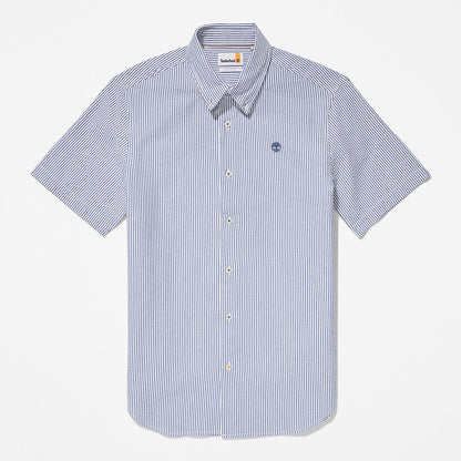 Mens Timberland SS Seersucker Shirt for Men in Blue