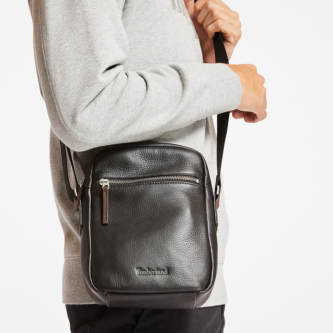 Mens Timberland Tuckerman Small Crossbody Bag in Black