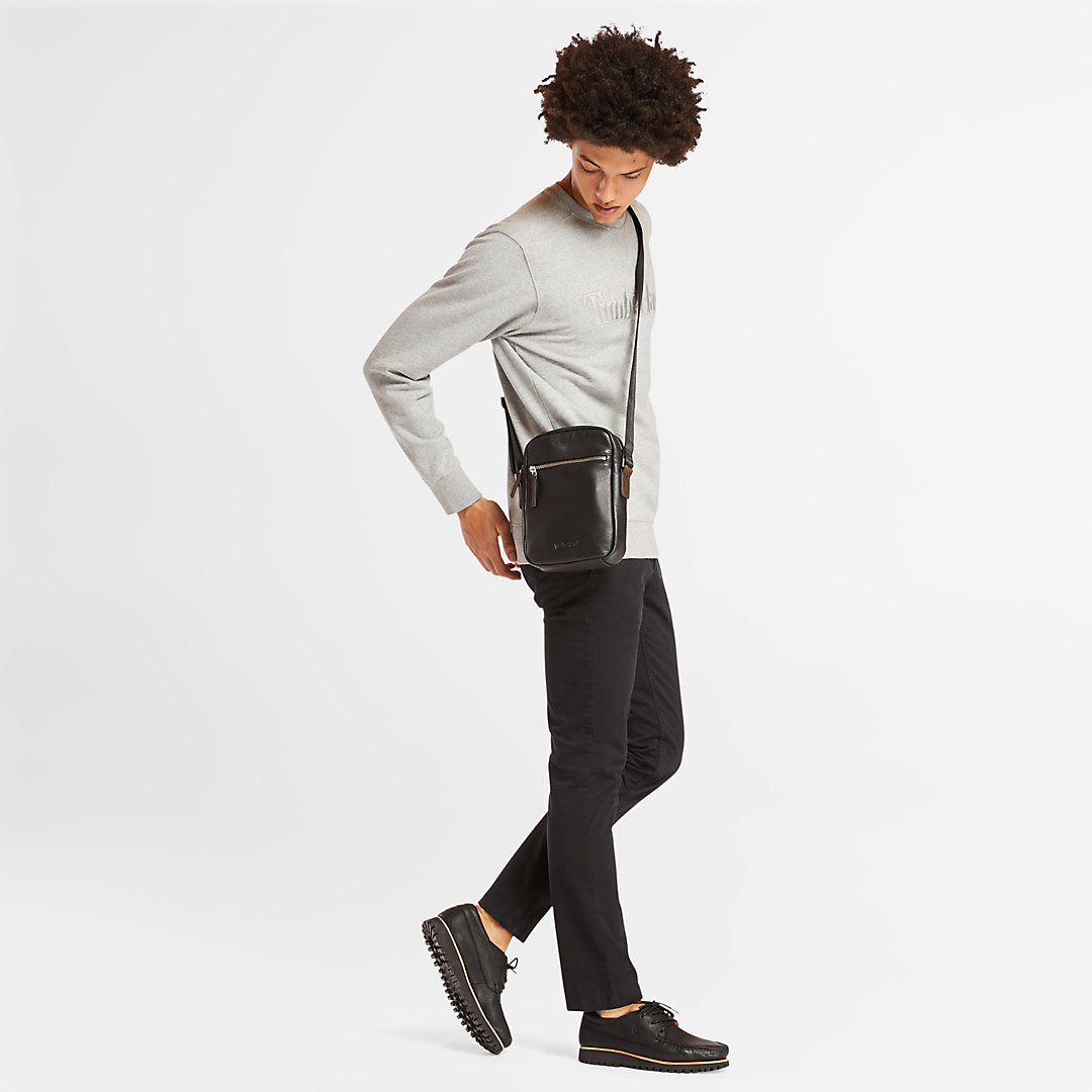 Mens Timberland Tuckerman Small Crossbody Bag in Black