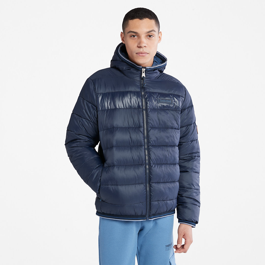 Mens Timberland Garfield Hooded Puffer Jacket for Men in Navy