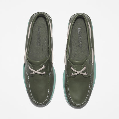Mens Timberland Timberland® 2-Eye Classic Boat Shoe for Men in Dark Green