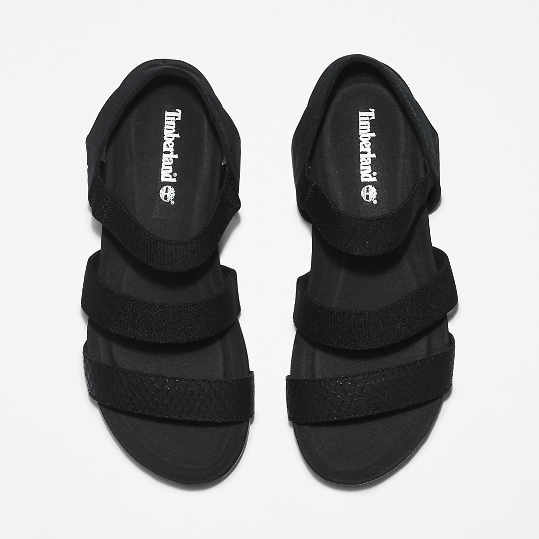 Womens Timberland Malibu Waves Ankle-strap Sandal for Women in Black
