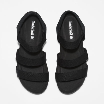 Womens Timberland Malibu Waves Ankle-strap Sandal for Women in Black